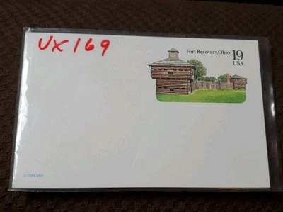 7 X 1993 US #UX169 mint postcards, 19 cent, sharp corners, FORT RECOVERY, OHIO - Image 1 of 2