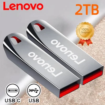 Lenovo Metal USB 3.0 Pendrive High-Speed 128GB - 2TB Type-C U Disk