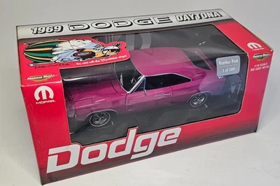 ERTL 1/18 1969 DODGE DAYTONA PANTHER PINK  - 1 OF 500 with tool box - Image 1 of 4