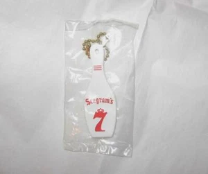 Llavero vintage Seagrams 7 boliche nuevo en paquete de lote antiguo - Imagen 1 de 3