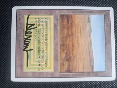 Unlimited Savannah Good Condition Signed Magic the Gathering MTG - Image 1 of 4