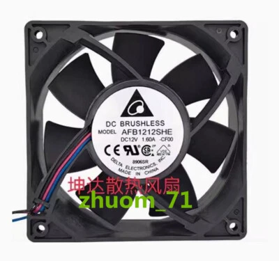 1PC Delta AFB1212SHE-CF00 12038 12V 1.6A DC Cooling fan - Image 1 of 2