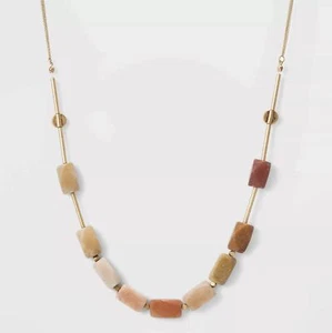 Semi-Precious Beaded Chain Necklace - Universal Thread New - Picture 1 of 2