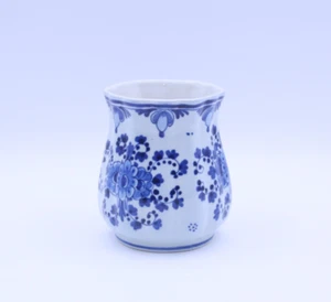 Delfter Mini Vase 4" De Koninklijke Porceleyne Fles handbemalt blau auf weiß 1958 - Bild 1 von 7