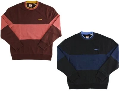 NUEVA CON ETIQUETAS SUDADERA RELAJADA ESTILO RETRO LEVI'S PARA HOMBRE A RAYAS BLOQUES DE COLORES Foto 1 de 4