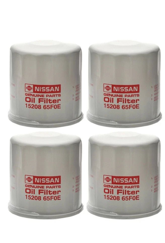 NUEVO GENUINO DE FÁBRICA Nissan Filtros de Aceite Paquete de 4 OEM 15208-65F0E Máxima Altima Foto 1 de 1