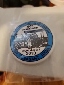 Old Threshers Reunion, Mt. Pleasant, Iowa PIN-BACK BUTTON 2010 60th Anniversary - Picture 1 of 2
