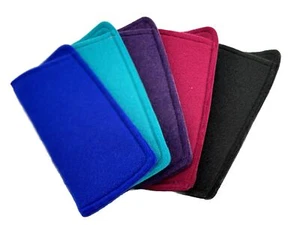 NEW Multi-Colored Felt Women's Soft Slip-In Eyeglasses Cases Qty 5 - Picture 1 of 6