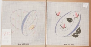 2 Rita Designs Hand Painted Needlepoint Canvases "O" Lot of 2 - Picture 1 of 5