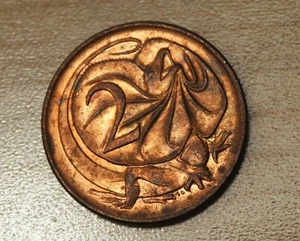 1972 Australia 2 Cents Frill-Necked Lizard - Picture 1 of 2