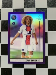 2020-21 Topps Merlin Chrome UCL RC Xavi Simons Purple /299 Paris Saint-Germain - Bild 1 von 2