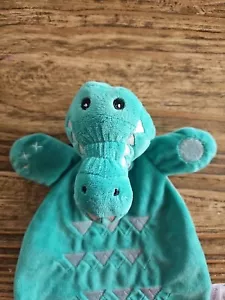 Bubba Blue Green Crocodile Comforter Security Blanket Lovey Baby Sleep Toy - Picture 1 of 3