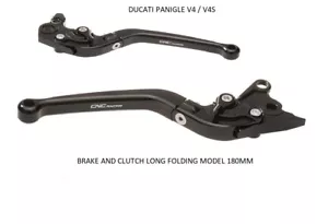 Ducati Panigale V4 / V4S CNC Racing brake & clutch folding long levers set race - Picture 1 of 1