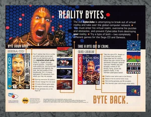 Lawnmower Man Sega Genesis Sega CD Print Ad Vintage Art A 1994 - Picture 1 of 1