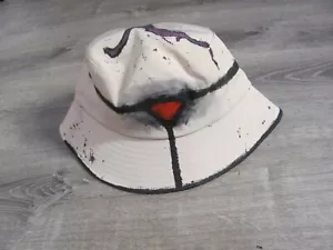 Prada Tan Beige Bucket Hat Paint Splatter Design Unisex - Picture 1 of 5