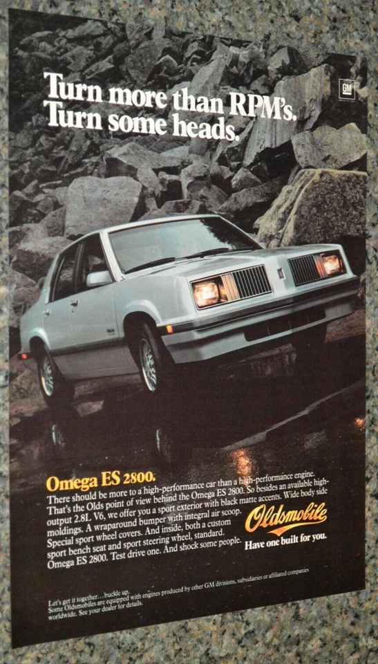 Oldsmobile Omega Es 2800 1983 anuncio original impreso anuncio 83 Foto 1 de 1