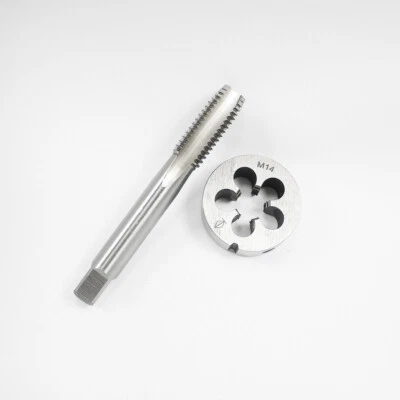 M14*1 M14*1.25 M14*1.5 M14*2 Juego de grifos+troqueles roscados métricos para mano derecha HSS Foto 1 de 4