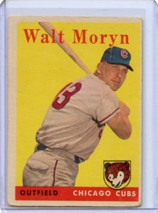 1958 Topps Walt Moryn Chicago Cubs #122 ⭐️💥🎯 F/G - Picture 1 of 2