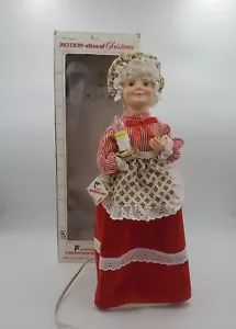 19” Telco 1994 Motion-ette Animated Illuminated Candle Light Mrs Claus Vtg Video - Picture 1 of 24
