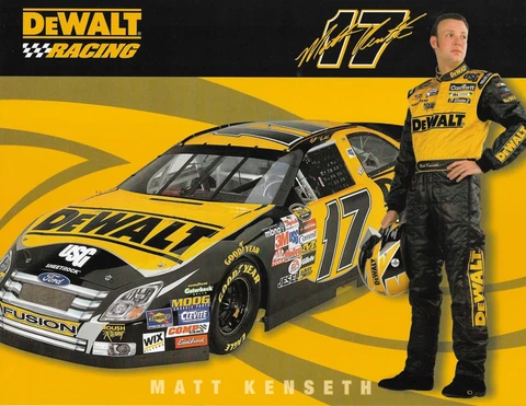 Matt Kenseth Roush Racing DeWalt Ford Hero Card NEW Front/Back Cover