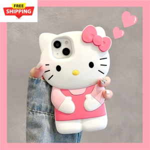 For Iphone 16 15 14 13 12 11 Pro plus Mini Max Xs XR 6 7 8 SE Silicone Bow Pink - Picture 1 of 37