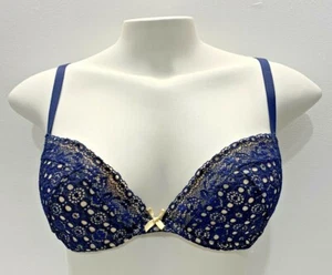 Paul & Joe Cosabella Bra Blue & Tan Size 34C - Picture 1 of 5