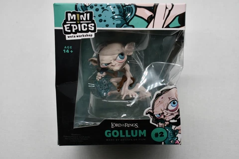 Official Lord of the Rings Gollum Mini Epics Vinyl Figure, New in DAMAGED BOX Cover