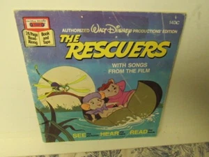 Vtg. 1977 "Disney's The Rescuers" Disneyland Rec #14DC Book & Cassette Book Only - Picture 1 of 18