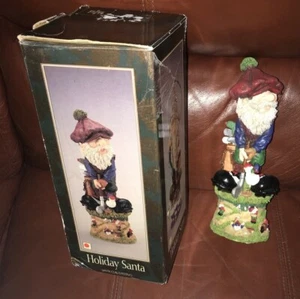 Golf Santa Claus Festivo Christmas Figurine JC Penny Resin 8.5 " - Picture 1 of 5