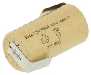1 x XCell Sub-C Hochleistungsakku mit Z- Lötfahne - 1,2V 1500 mAh Ni-CD *BattG - Bild 1 von 1