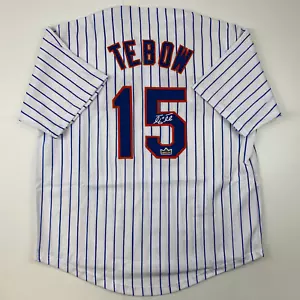 Facsimile Autographed Tim Tebow New York Pinstripe Reprint Jersey Size Men's XL - Picture 1 of 4