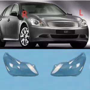 For INFINITI G25 G35 2007-10 Car Front Headlight Lens Cover+ Seal Glue 1 Pair - Foto 1 di 10