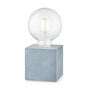 Lámpara de mesa decorativa hormigón diseño Cubus lámpara de mesa cubo purista cool industria - Imagen 1 de 5