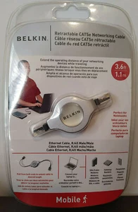 Belkin Retractable CAT5e Networking Cable 3.6 feet ethernet cable RJ45 male/male - Picture 1 of 3