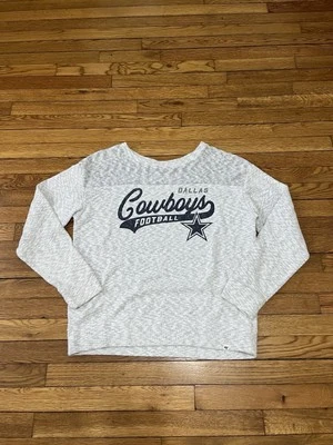 Sudadera para mujer Dallas Cowboys talla grande gris pulóver equipo para aficionados al fútbol Foto 1 de 4