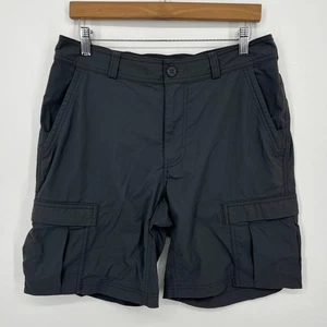 REI Shorts Men's Size 34 Gray Cargo Pockets Hiking Outdoors Logo - Picture 1 of 8