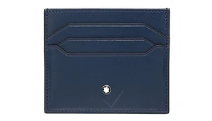 MONTBLANC Meisterstuck 6CC Blue Leather Card Holder MB131694 - Picture 1 of 3