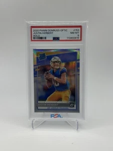 2020 Donruss Optic #153 Justin Herbert Holo PSA 8 - Bild 1 von 2