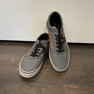 NEW Vans Ward Youth Boys Size 5 Textile Black Gray Brown Sneaker Shoes - Picture 1 of 9