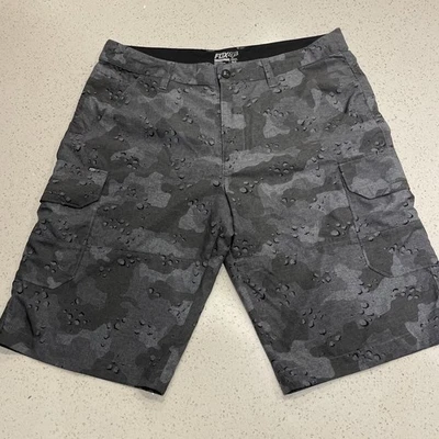 Fox Racing Shorts Mens 34 Gray Camo 12"  Tech Cargo Shorts Walking Hiking - Image 1 of 4