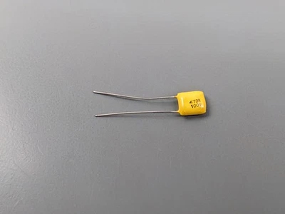 (8) Capactores de película de Mylar 0,047uF 100 V 10 % ECI (473 K 47 nF poliéster amarillo) Nuevo de Lote Antiguo Foto 1 de 2