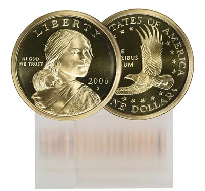 2007-S Proof Sacagawea Dollar 25-Coin Roll - Image 1 of 3