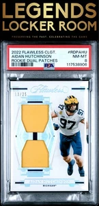 2022 Panini Flawless Collegiate Rookie Dual Patches Aidan Hutchinson /25 PSA 8 - Picture 1 of 2