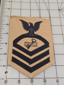 Original US Navy Chief Petty Officer Disbursing Clerk Tan 4074 - Picture 1 of 2