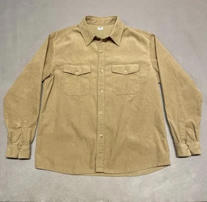 Uniqlo Jacket Mens L Brown Cord Corduroy Overshirt Shirt Utility Shacket Chore - Picture 1 of 8