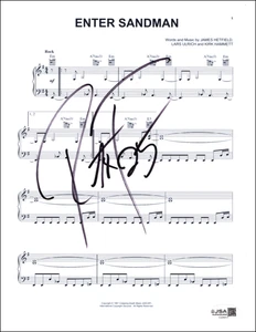 Robert Trujillo Metallica Signed Autograph Enter Sandman Sheet Music JSA COA - Picture 1 of 4