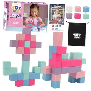 Magnetic Blocks Ages 3-5, Magnetic Building Blocks for Toddlers, 48 Pcs - Picture 1 of 7