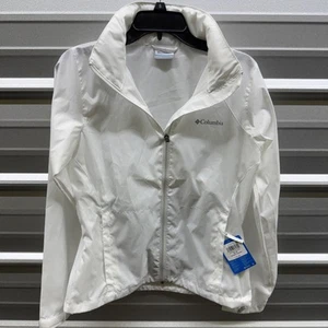 COLUMBIA Women's Rain Jacket Lightweight Waterproof White Size Small 75 MSRP - Picture 1 of 2