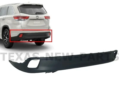 Fits 2014 2015 2016 2017 2018 2019 Toyota Highlander Rear Bumper Lower Cover - Image 1 of 4