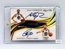2021-22 Panini Immaculate Klay Thompson Stephen Curry Double signature card